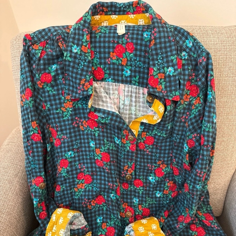 Matilda Jane Floral Checkered Long sleeve dress